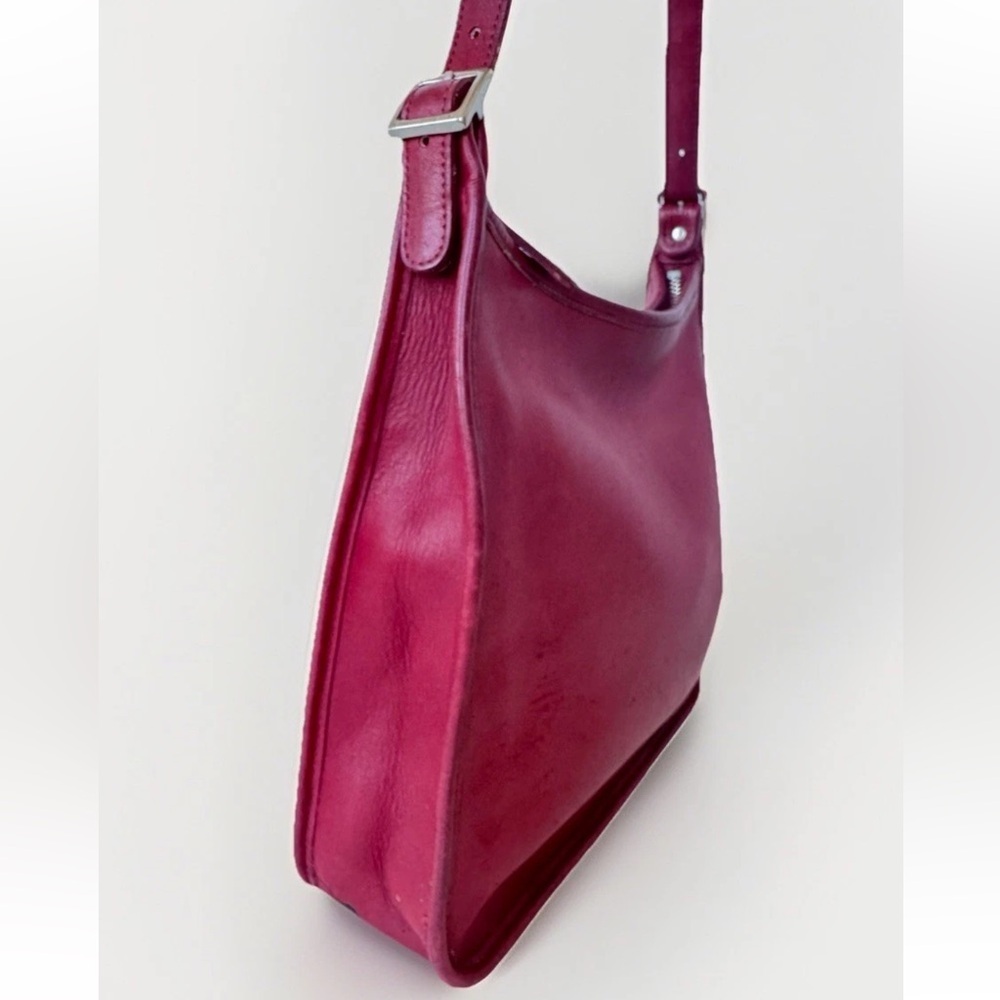 Vintage Coach Red Andrea Leather bucket bag Purse * Flaws - Picture 2 of 15